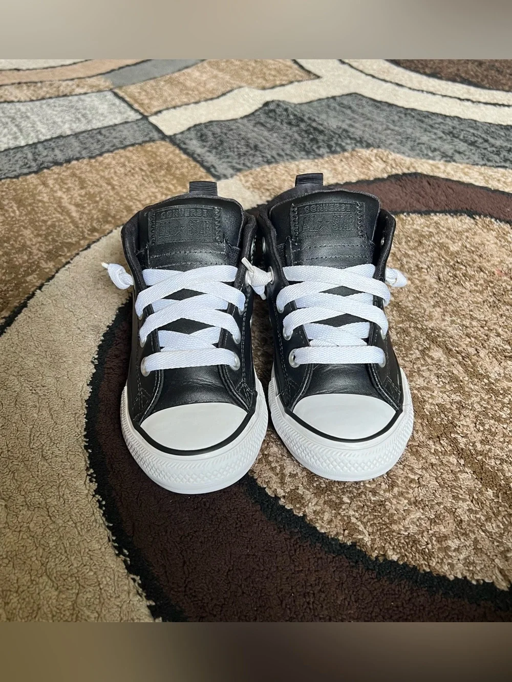 Converse Kids' Street Mid Top Leather Sneakers Size 13C